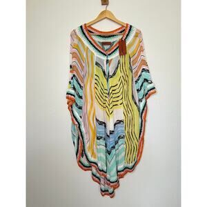 NWT Missoni Mare Multicolor Wave Patterned Kaftan Cover Beach Size 40